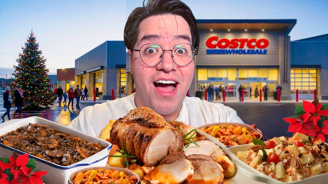 PROBANDO TODOS los platillos de CENA NAVIDE&Ntilde;A de COSTCO‼️😮