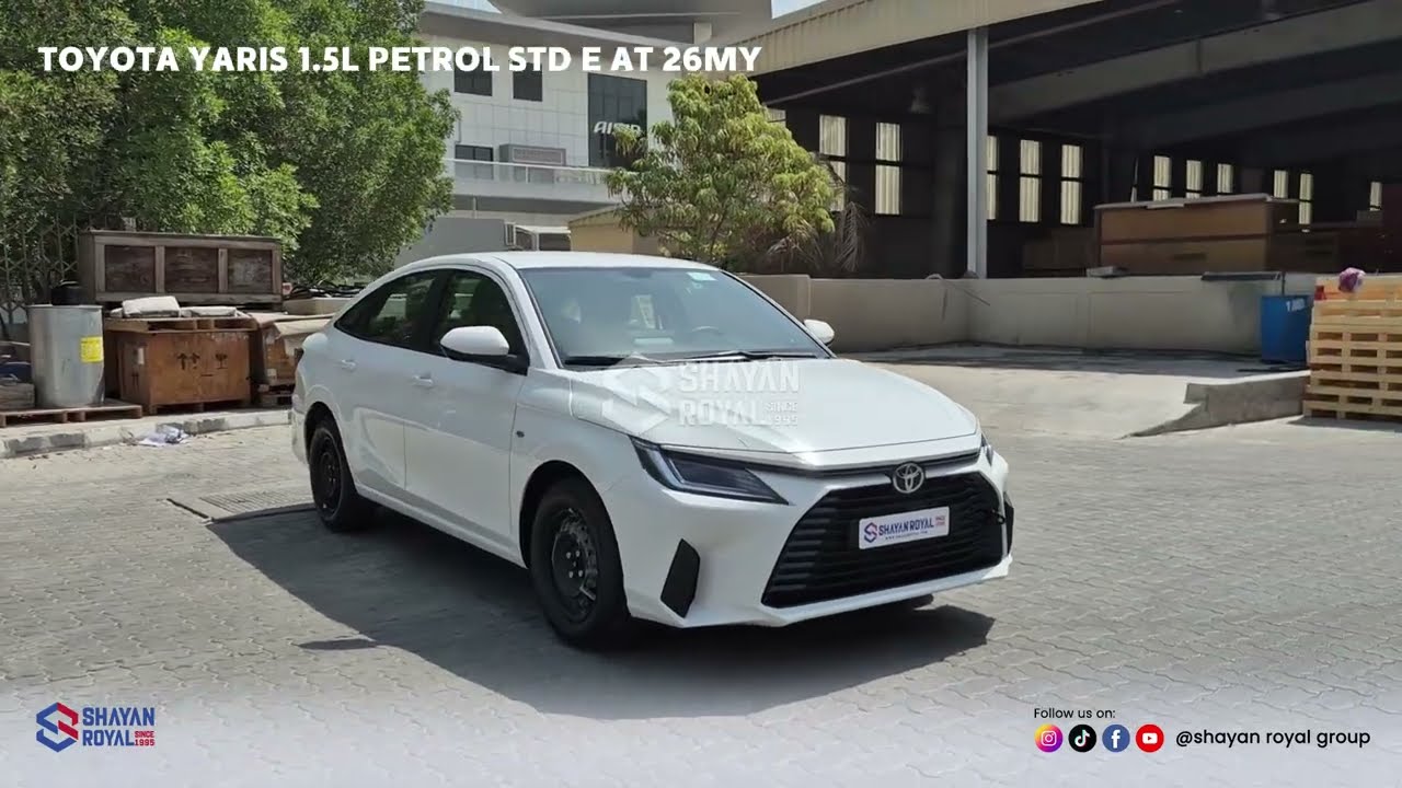 Brand New White Toyota Yaris 1.5L Petrol AT 2026 Model Year 0 km Detailed Walkaround Review