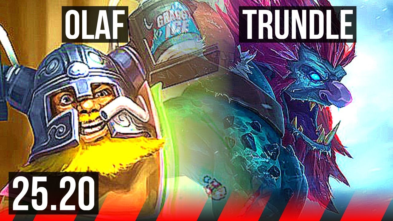 OLAF vs TRUNDLE (TOP) | 800+ games, Dominating | KR Master | 25.20