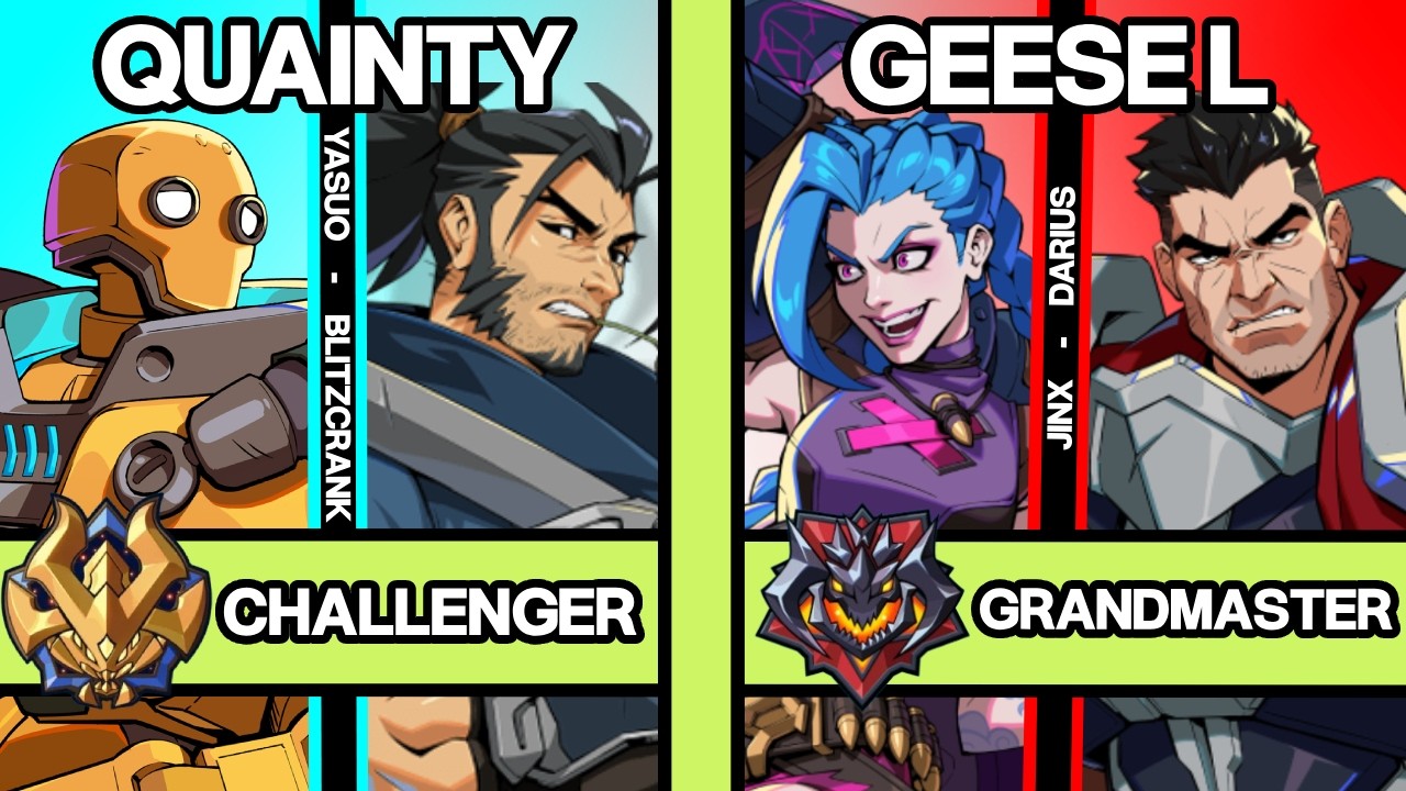 2XKO ▰ QUAINTY (Yasuo-Blitzcrank) vs GEESE L (Jinx-Darius) ▰ 2XKO Pro Replays