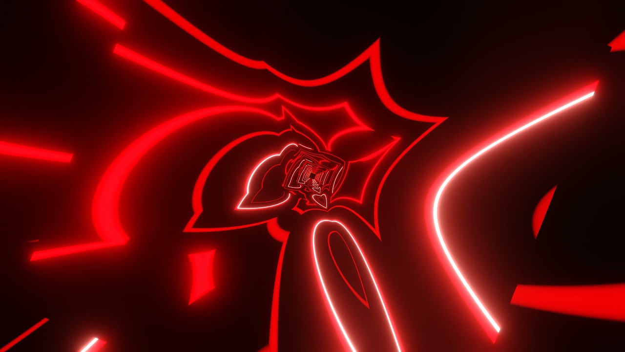 VJ LOOP NEON Red Yellow Tunnel Abstract Background Video Simple Lines Pattern 4k Screensaver