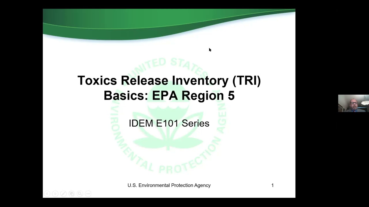 E101: Understanding the Basics of Reporting to the Toxics Release Inventory