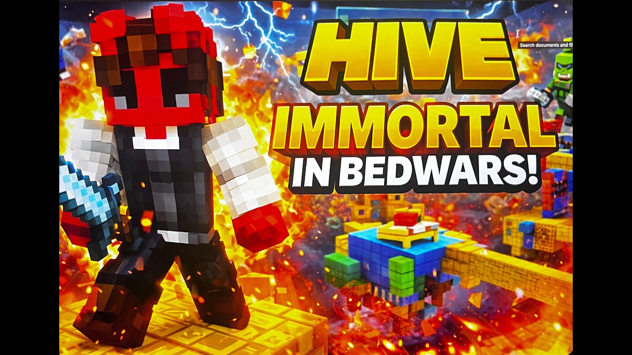 Hive Bedwars Without dying, mobile touch controls!?!