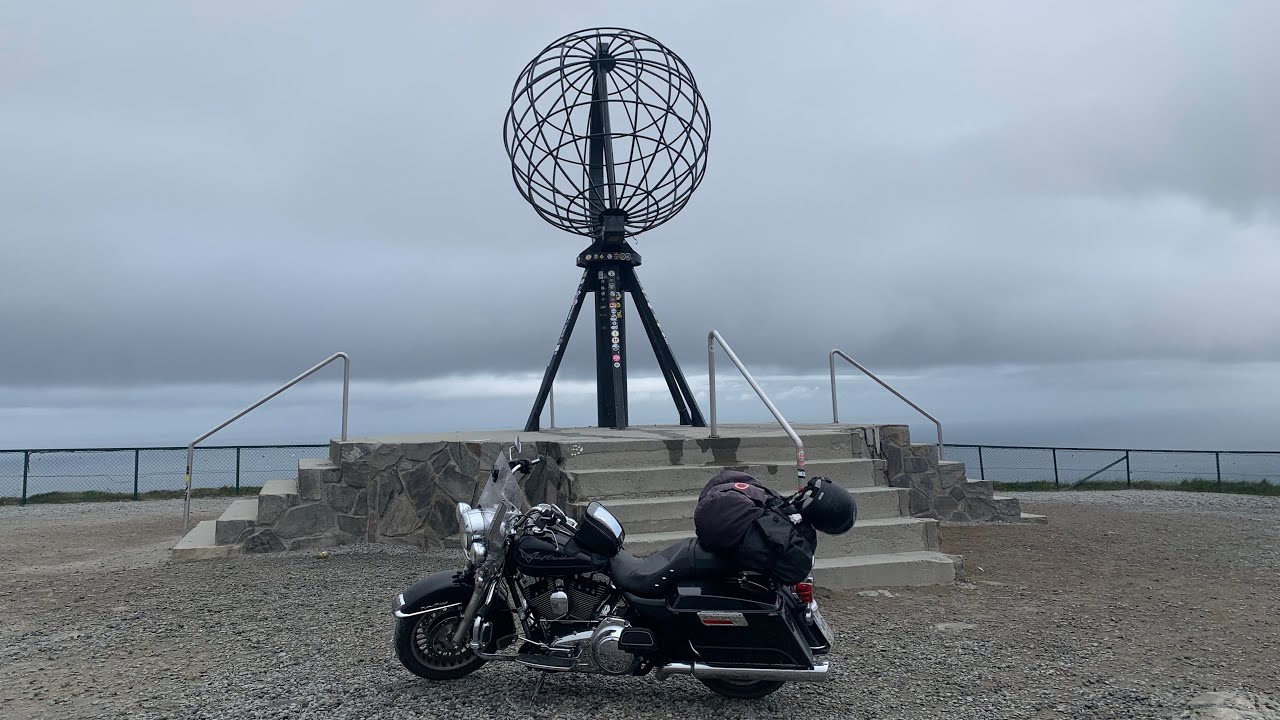 Nordkap-Motorrad-Harley-Solo-Skandinavien-Tour