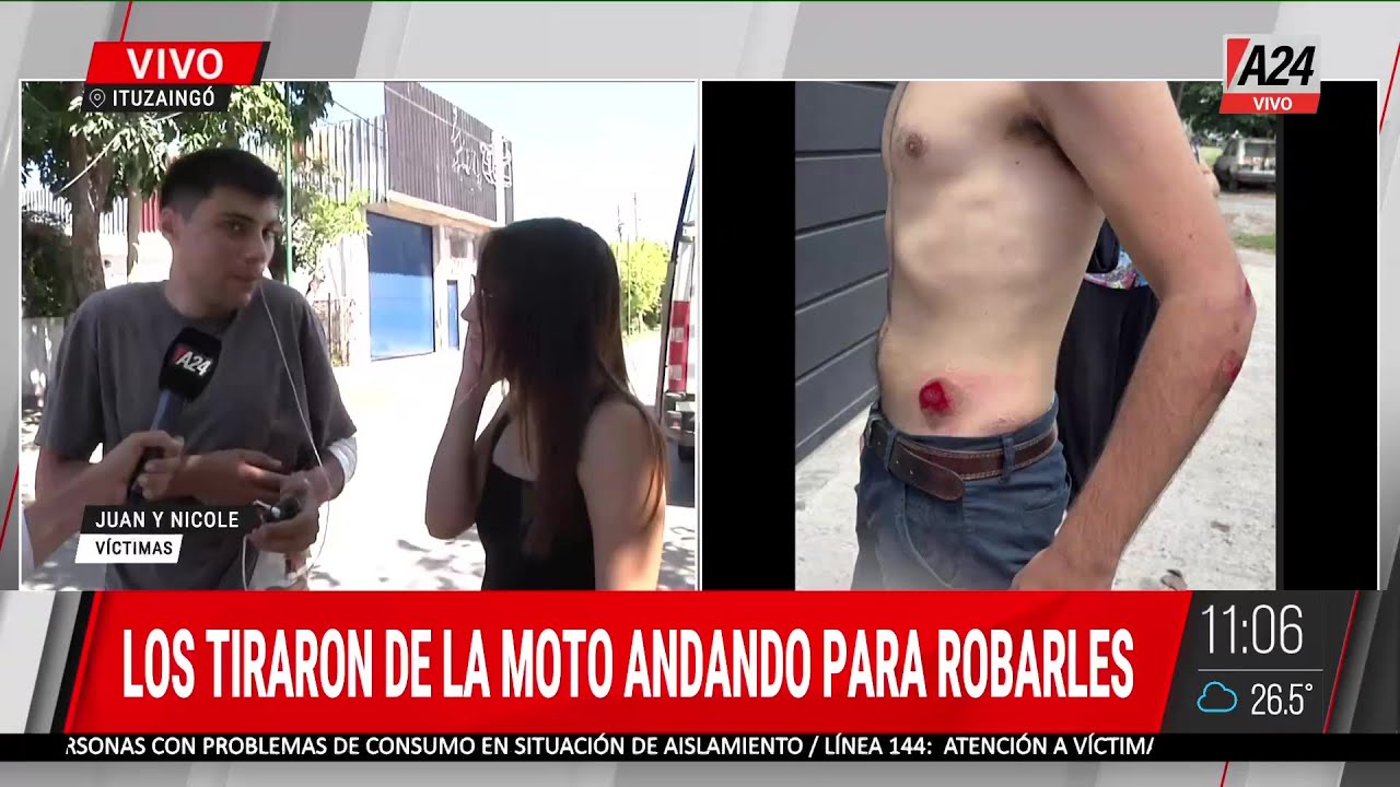 🚨  OLA DE ROBOS EN ITUZAINGÓ: LOS TIRARON DE LA MOTO PARA ROBARLES