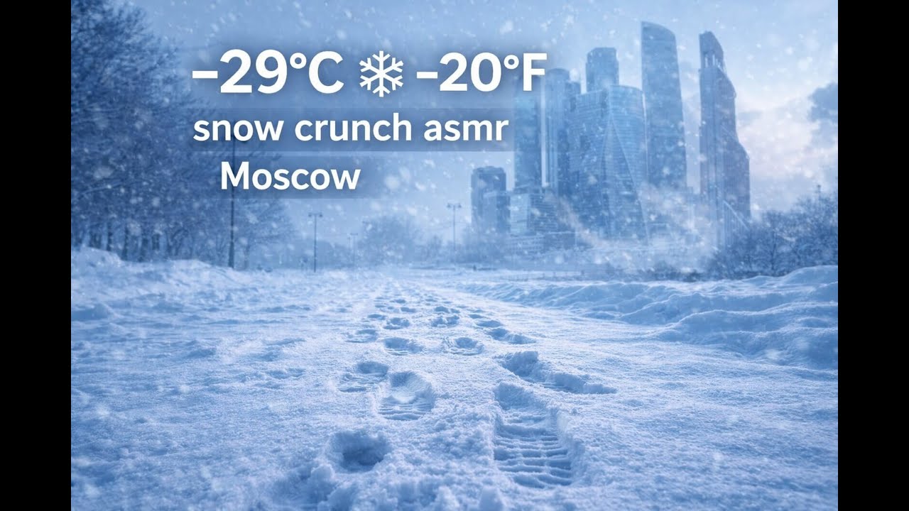 🔇Snow Crunch ASMR in Moscow ❄️ | -29°C / -20°F Sunday February | Silent Winter Walk