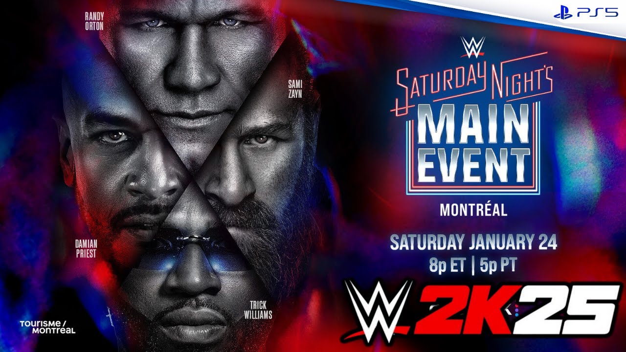 WWE 2K25 - Randy Orton vs Sami Zayn vs Damian Priest vs Trick Williams - Fatal 4 Way Match at SNME