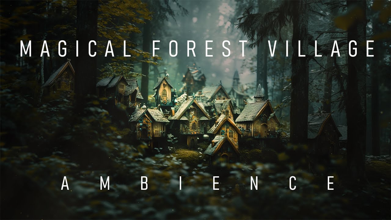 Magical Forest Village Ambience | Mysterious Fantasy Music & Peaceful Forest Sounds