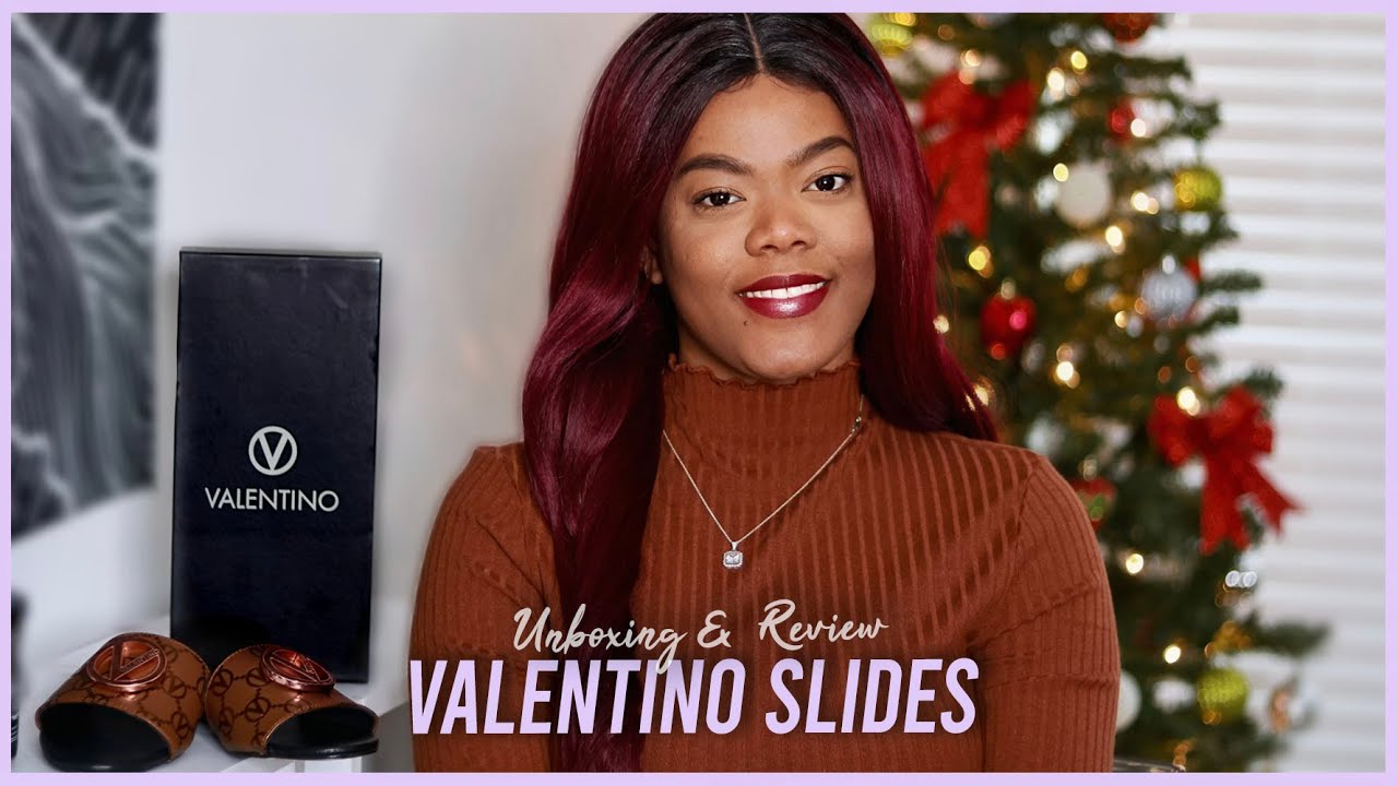 VALENTINO CARRIE LOGO SLIDES UNBOXING & REVIEW | Valentino By Mario Valentino