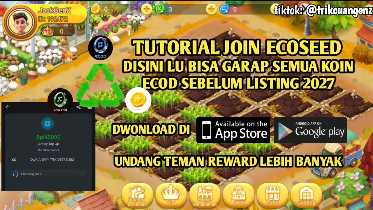PEMULA!! CARA BARU JOIN GAME WEB3 ECOBLOOM/ECOSEED | TRANSFORMASI KOIN ECO MENJADI KOIN ECOD CRYPTO