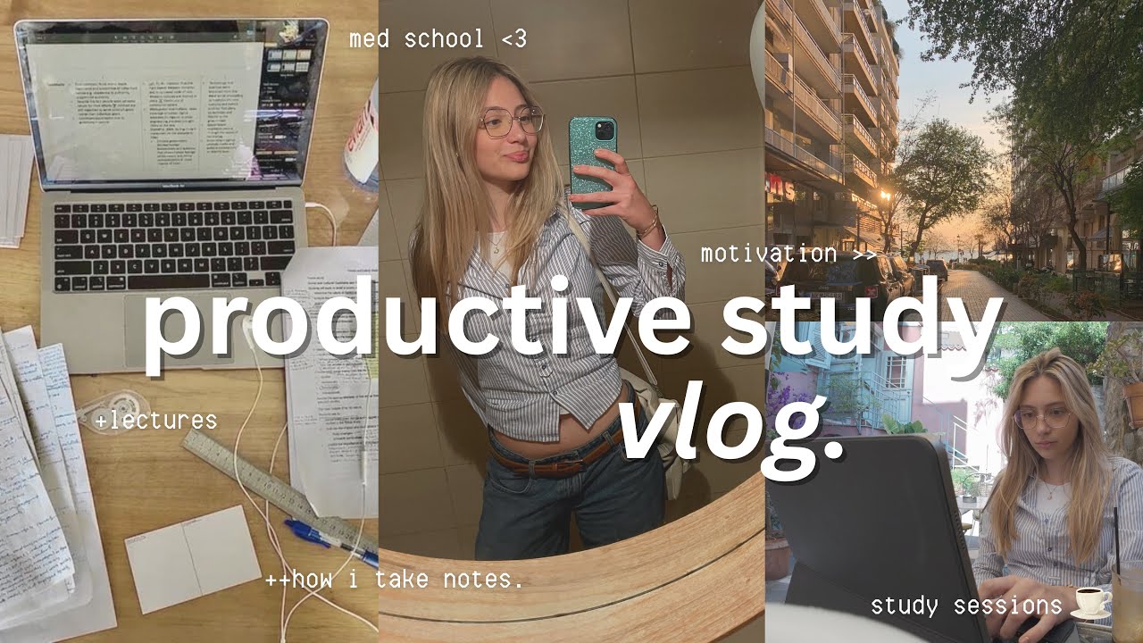 PRODUCTIVE study vlog as a med student 🍵 📖 | motivation, note taking, lectures & study tips