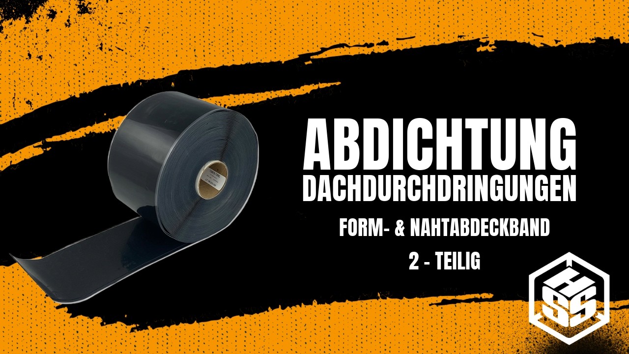 Abdichtung von Dachdurchdringungen mit dem Form- & Nahtabdeckband (2-teilig)