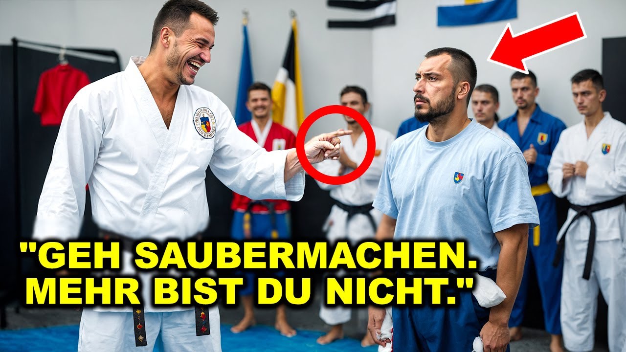 Schwarzgurt fordert Hausmeister zum Spaßkampf – was dann geschah, ließ alle sprachlos zurück