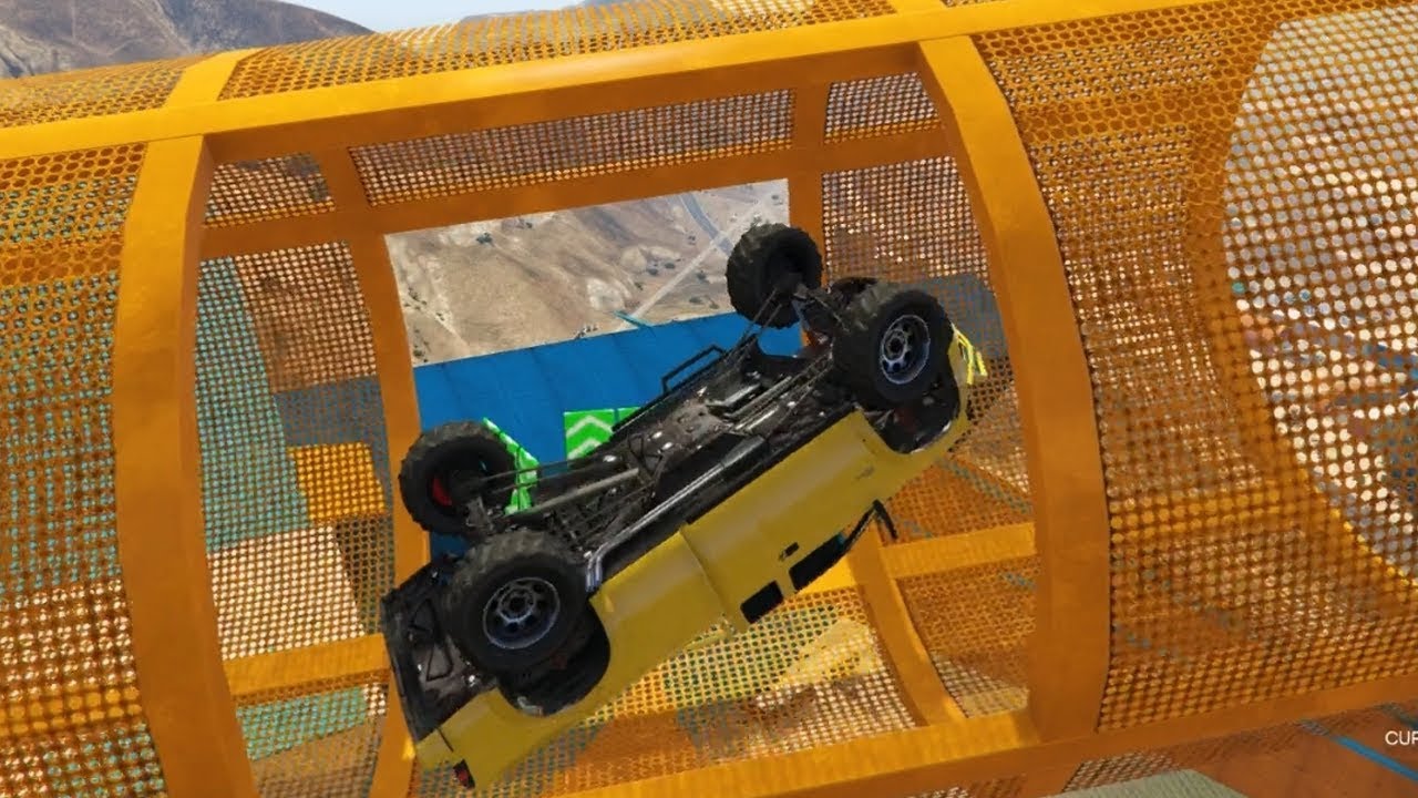 PERFECTE STUNT IN DE TRUCK! (GTA V Online Funny Races)