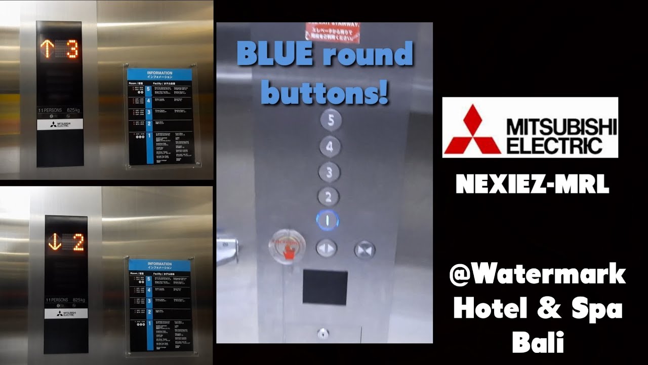 Three Mitsubishi MRL Traction Elevators - Watermark Hotel & Spa, Jimbaran, Bali, ID