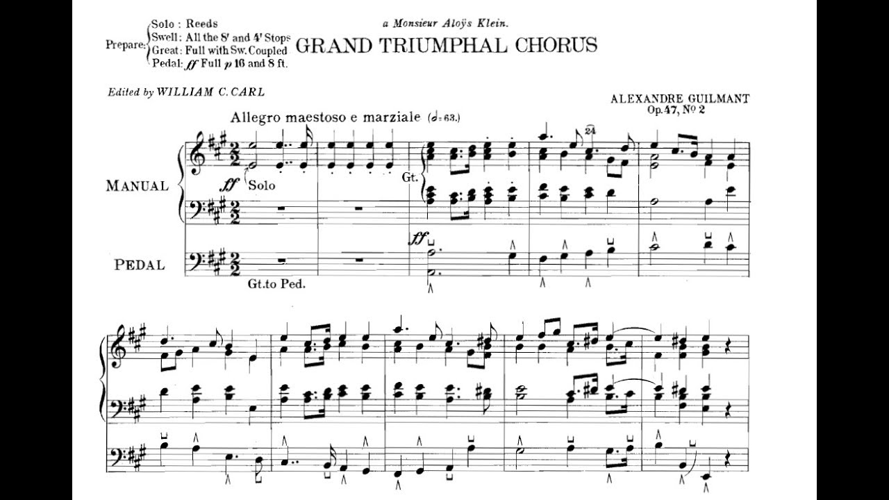 GUILMANT Grand Triumphal Chorus, op. 47# 2