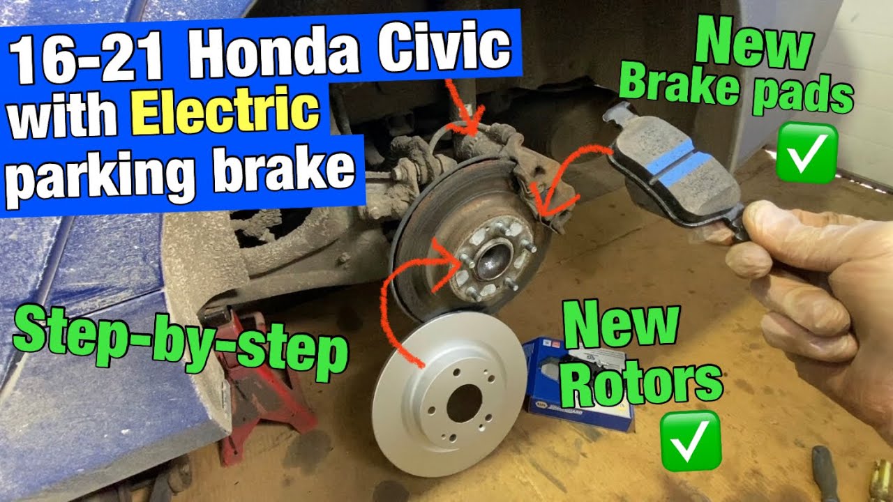 16-21 Honda Civic rear brake pads and rotors (with electric parking brake)