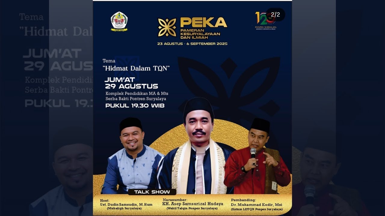 TALK SHOW HIDMAT DALAM TQN | PAMERAN KESURYALAYAAN DAN ILMIAH | MILAD 120 PP SURYALAYA