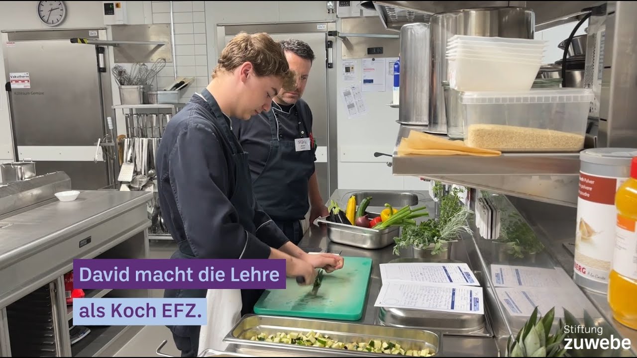 Das ist David, unser Lernender Koch EFZ