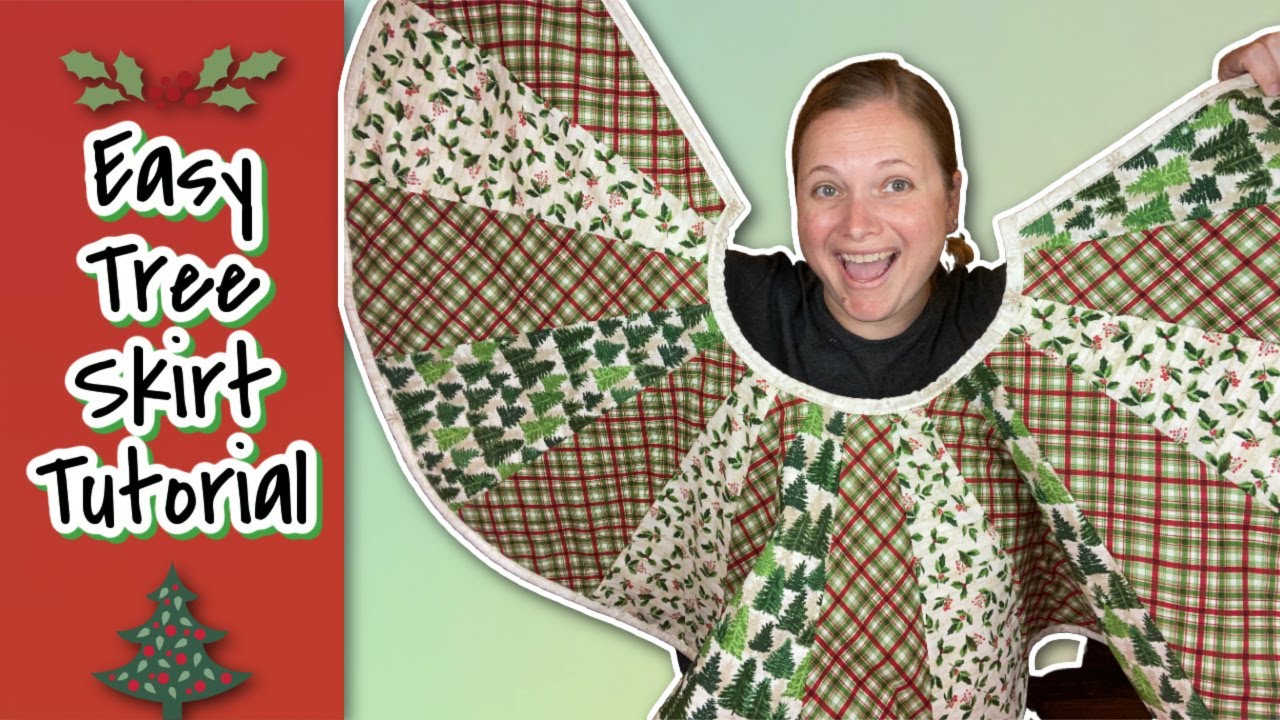 June Tailor Christmas Tree Skirt Sewing Tutorial | Quilt as You Go | 12 Days of Christmas
