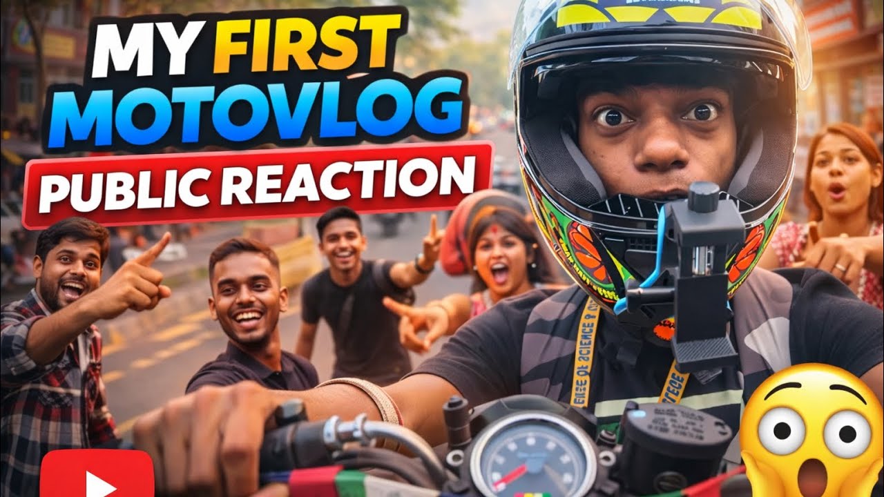 My first moto vlog 💀👀public reaction 