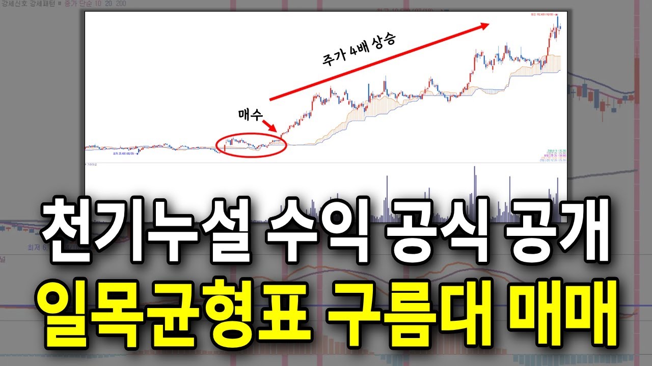 욕 먹을 각오하고 올리는 일목균형표 구름대 매매법, 천기누설 수익 공식 전부 풉니다 / #주식 #일목균형표