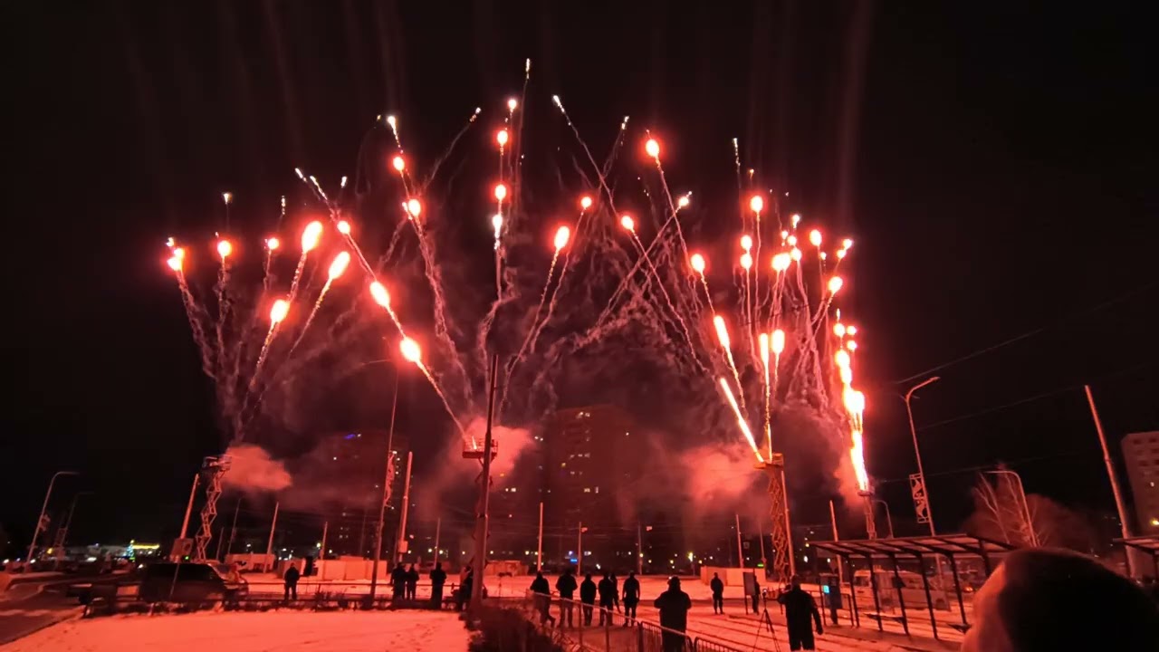 Novoroční ohňostroj 1. ledna 2026 - New Year's Eve fireworks 2026 Ostrava