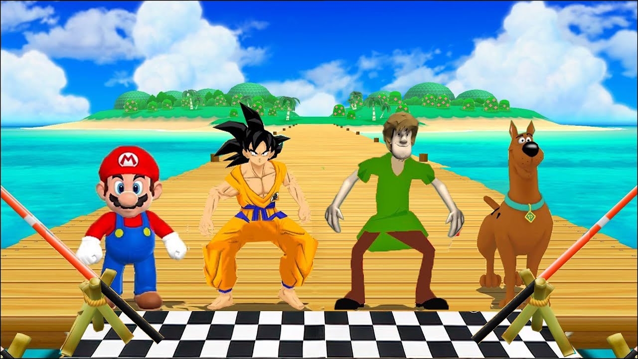 Mario Party 9 MiniGames Mario Vs Goku Vs Shaggy Vs Scooby-Doo (Master Difficulty)