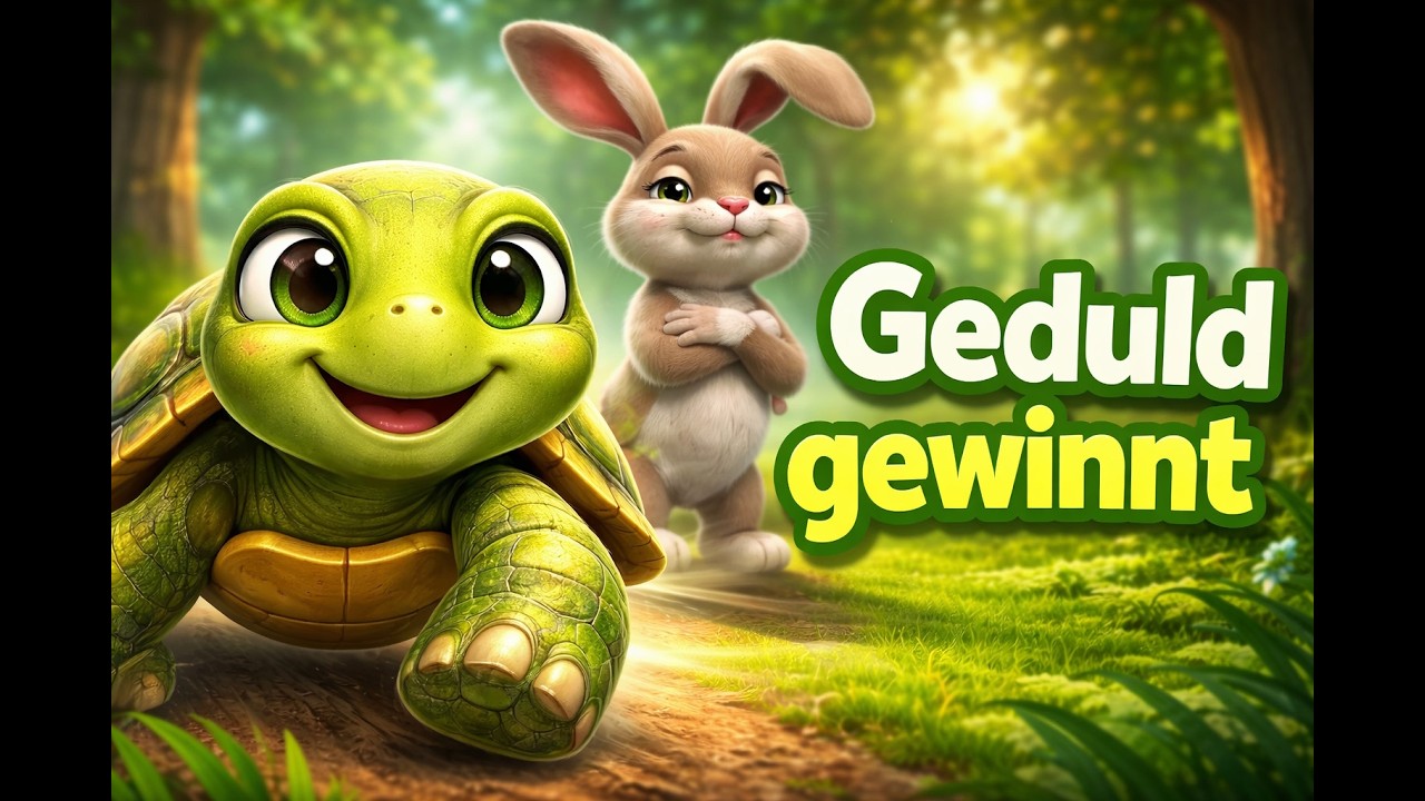 Die Schildkröte und der Hase 🐢 | Fabel für Kinder über Geduld & Selbstvertrauen