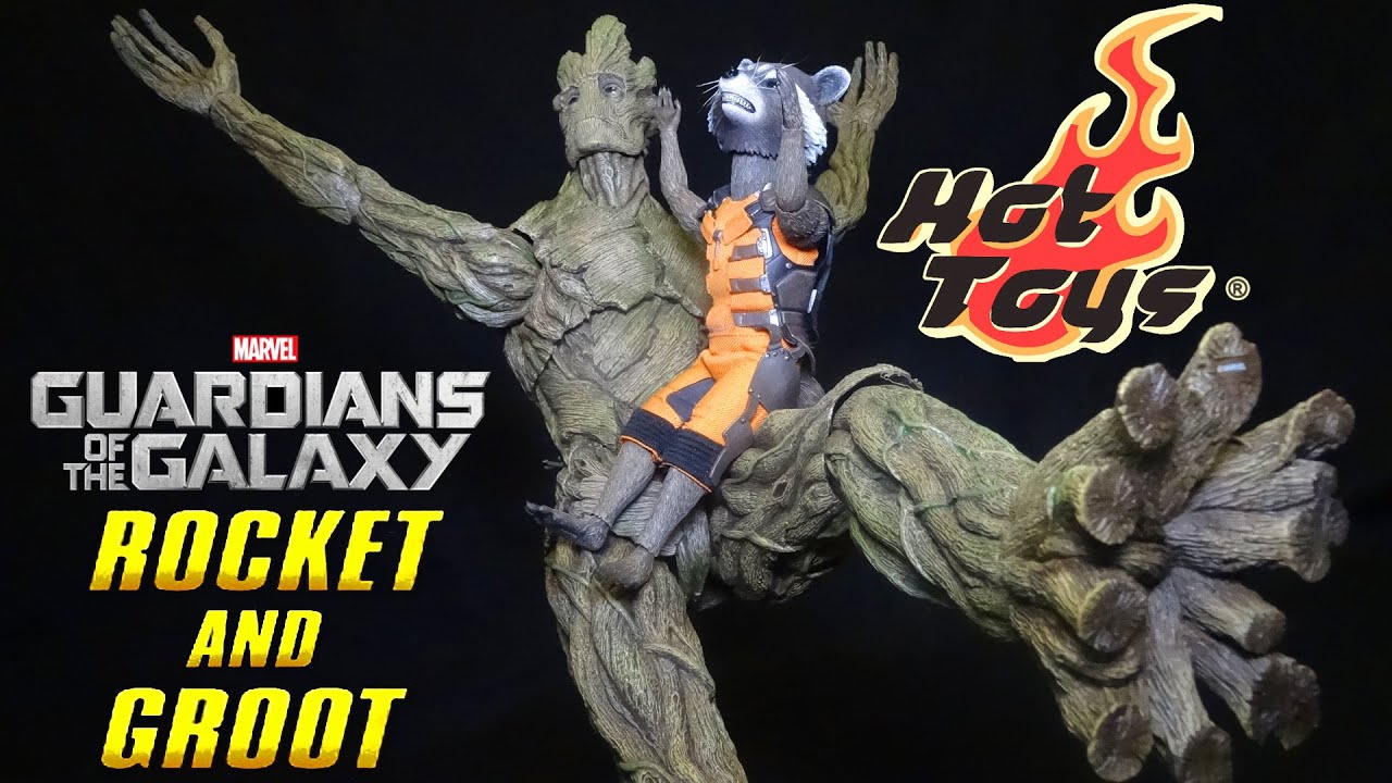 Opening: HOT TOYS Rocket & Groot 1/6 Scale Figures Set from Guardians of the Galaxy
