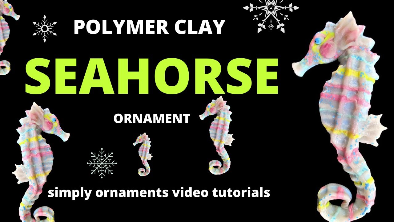 Polymer Clay Seahorse Ornament
