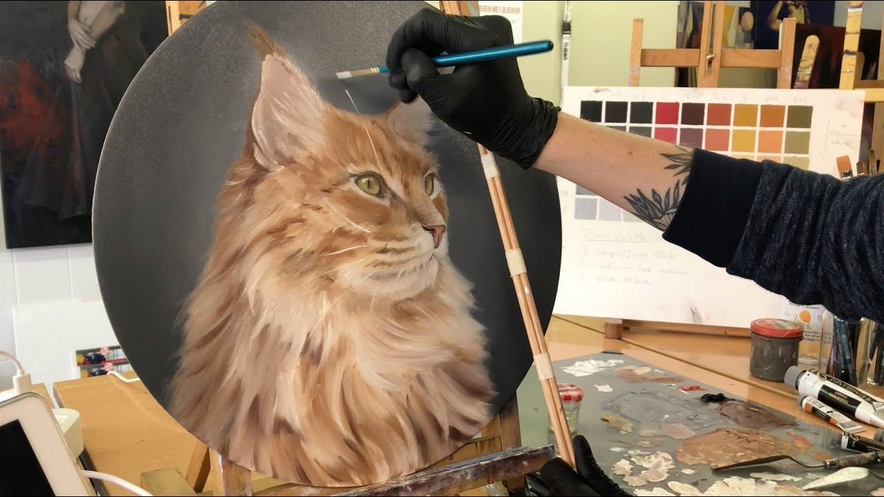 Vacht schilderen in olieverf (materialen onder de video)
