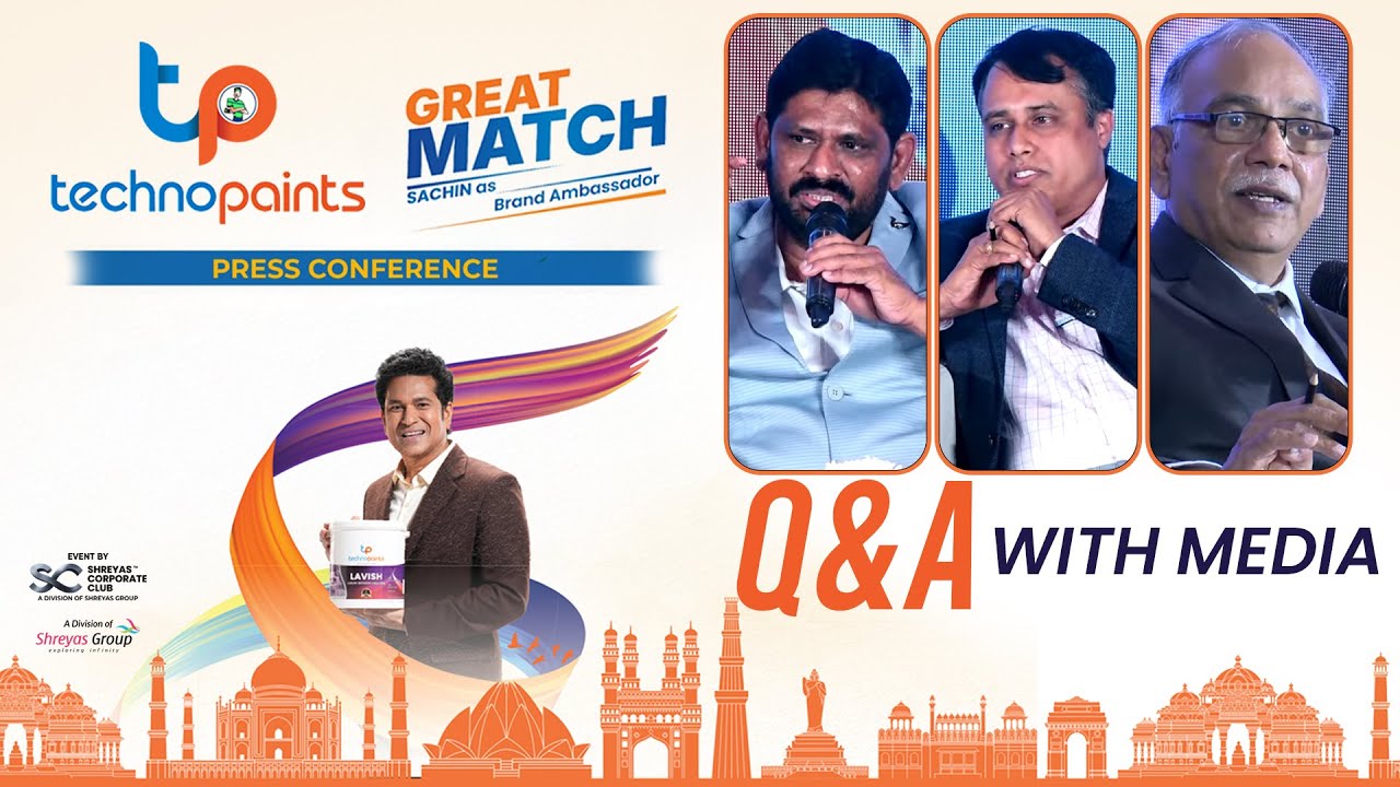 Q&A With Media at Techno Paints Press Conference | GREAT MATCH SACHIN as Brand Ambassador