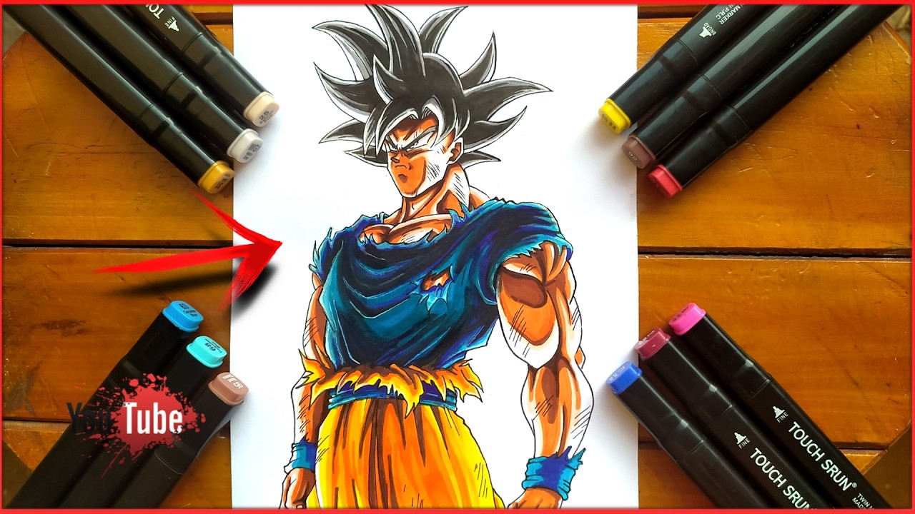 VEJA COMO DESENHAR O GOKU INSTINTO SUPERIOR PASSO A PASSO