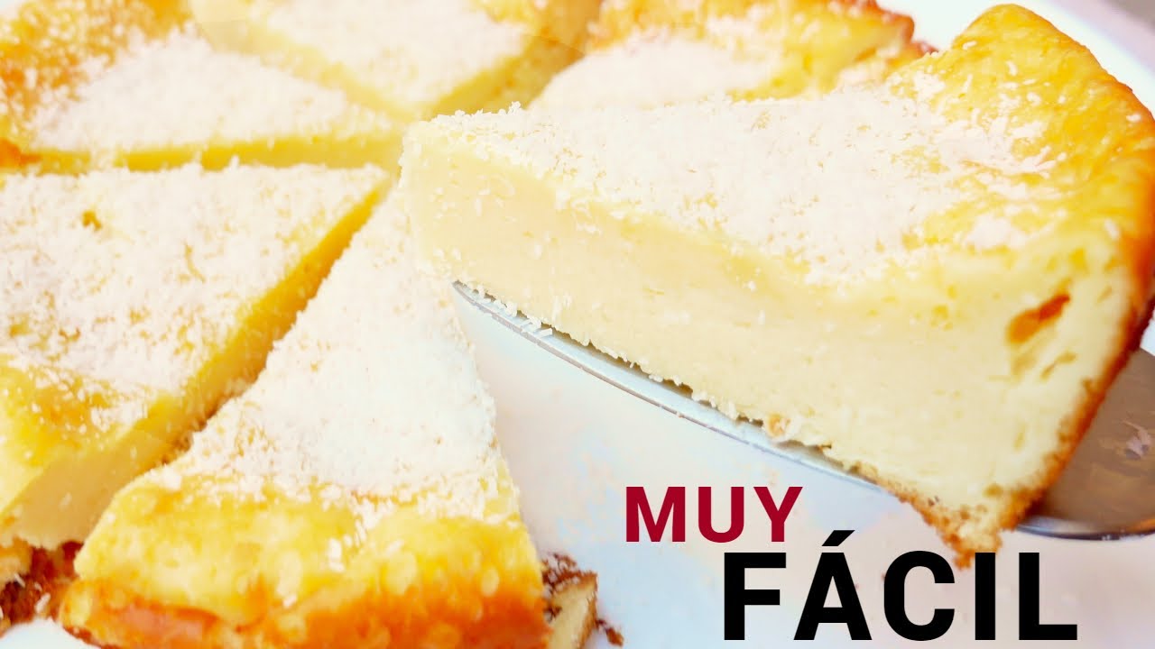 TARTA de COCO y YOGUR 🥧🤩  DULCE y ESPONJOSA (5 minutos de trabajo)