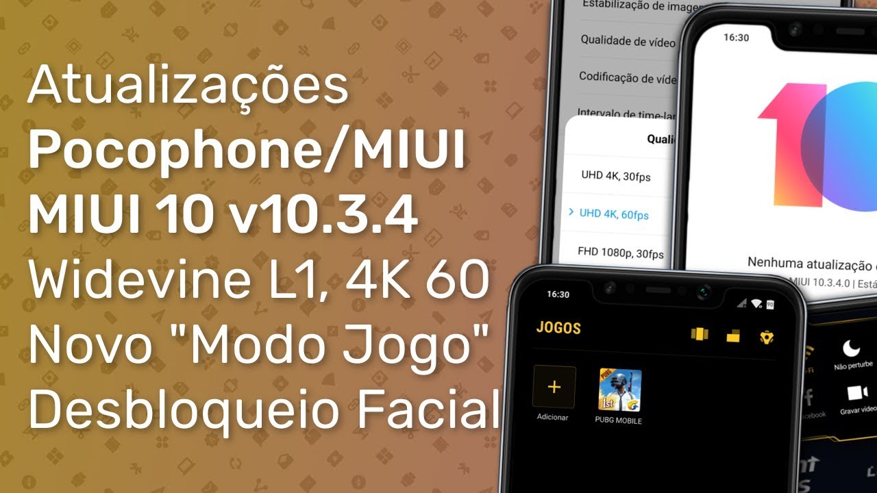Novidades da MIUI Estável 10.3.4 no Pocophone F1 com Widevine L1, 4K60, Modo Gaming e mais..
