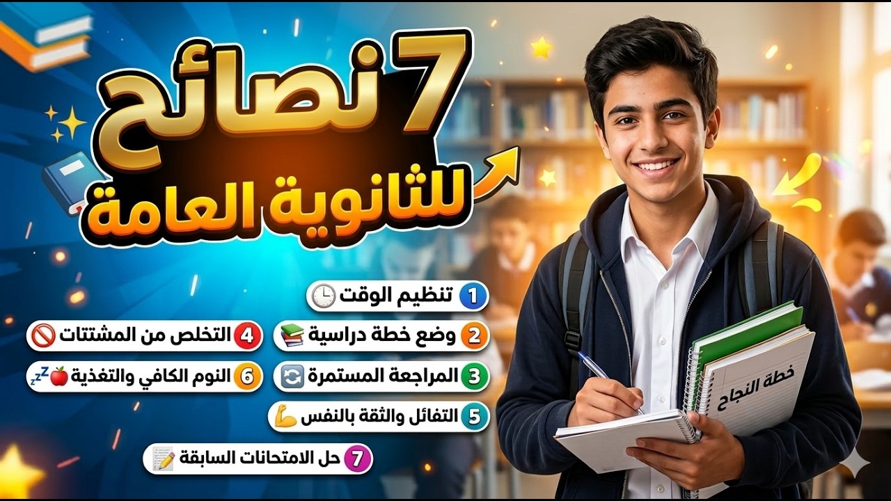 ٧ نصائح للثانوية العامة | ازاي تذاكر صح وتجيب مجموع كبير👏