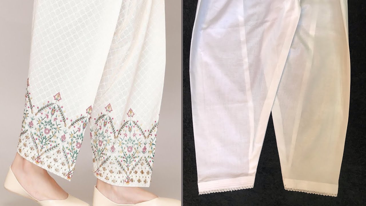 Khari Shalwar Cutting and Stitching | Pakistani Shalwar Cutting and Stitching | Trendy Shalwar