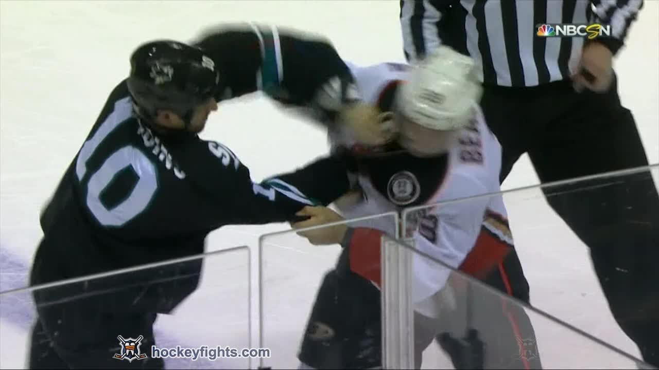 Francois Beauchemin vs Andrew Desjardins Jan 29, 2015