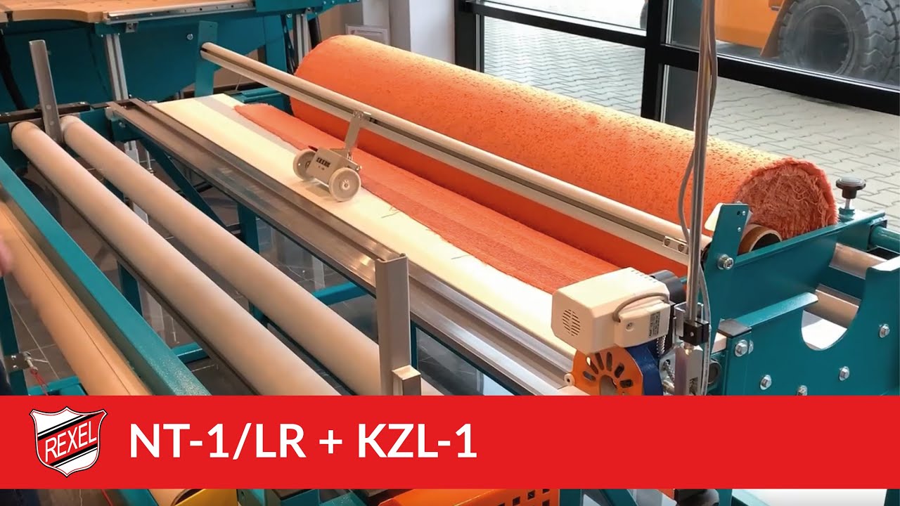 Rexel NT-1/LR + KZL-1 - Máquina de Medir e Rebobinar Rolos de Tecidos com Régua de Corte Manual