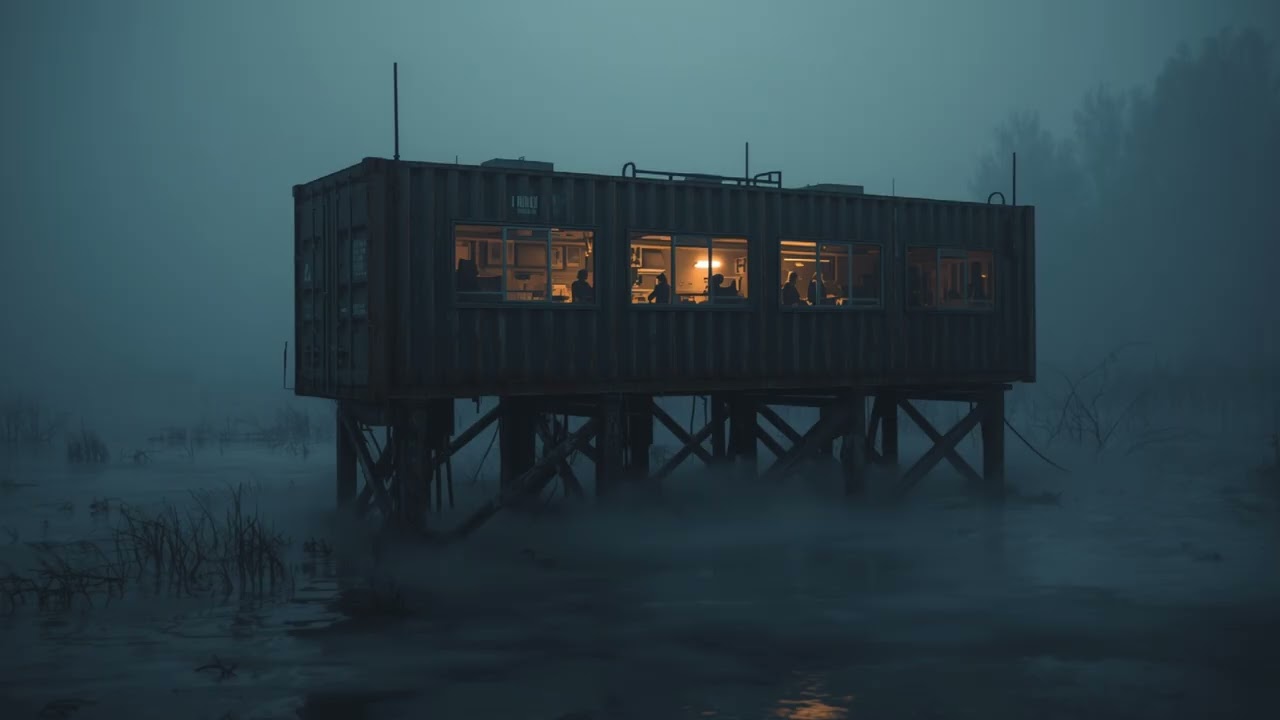 Stilt Haven 🌊 2 Hour Flooded World Ambience  Container Outpost Soundscape  Warm Glow Contrast