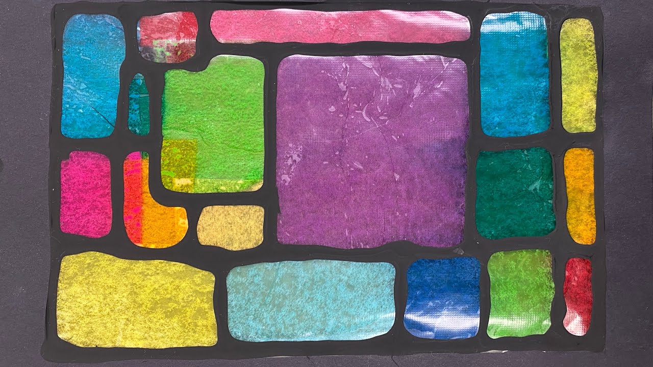 Stain Glass Tissue Paper Craft