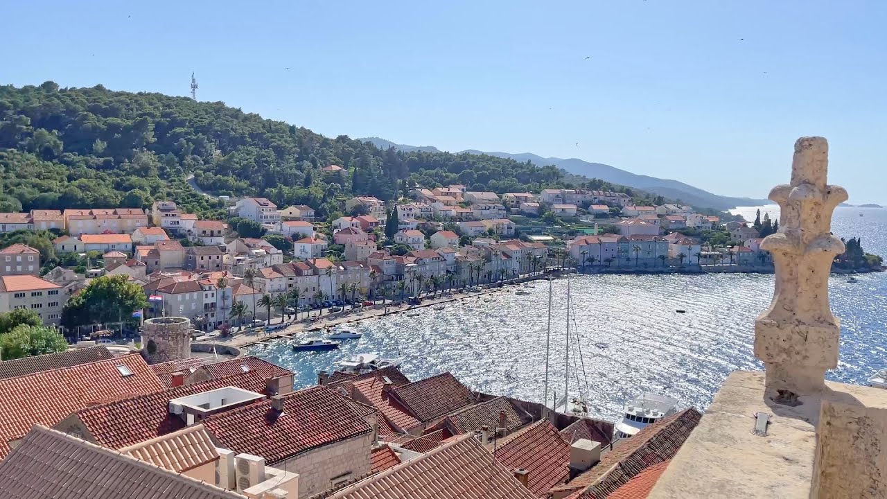 Visit to Korcula Cathedral | Ascent to bell tower and full view of old town | Trip to Croatia 2022