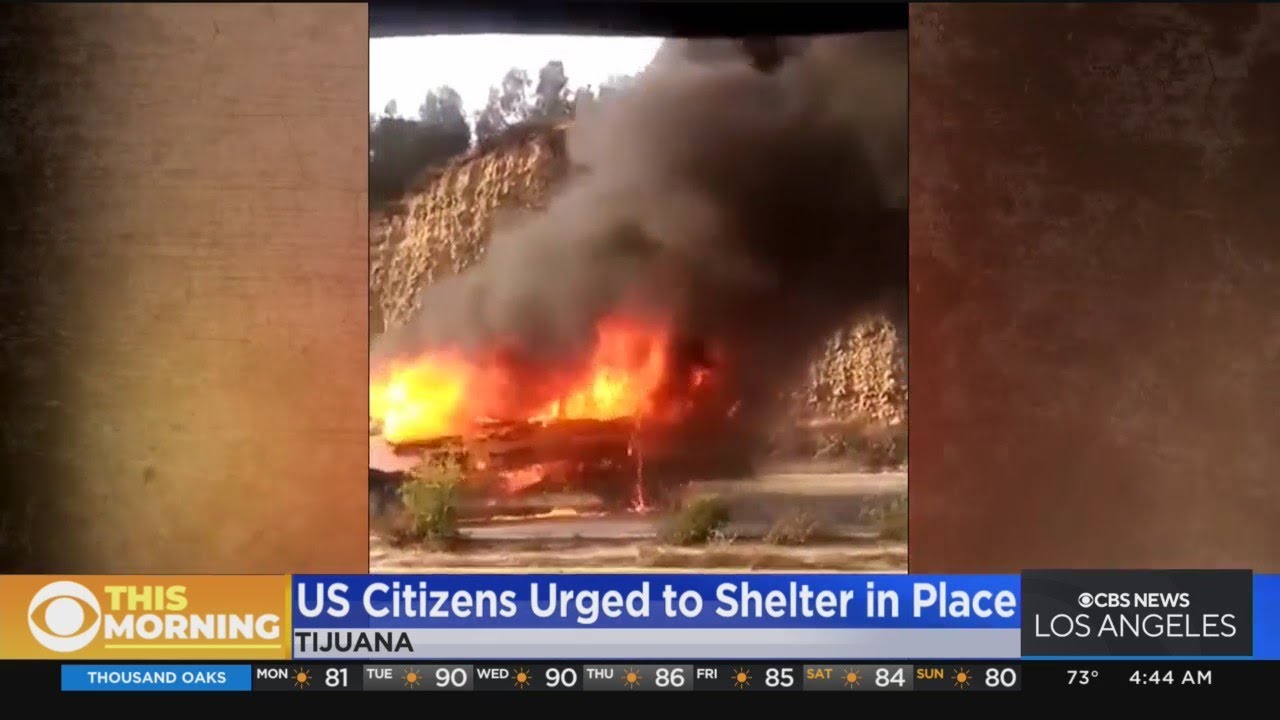 Chaos erupts in Tijuana as US officials urge citizens to stay stateside