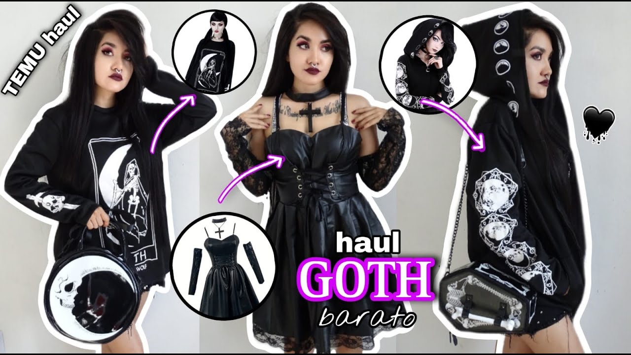 Probando $4000 pesos en ROPA GOTH/EMO/DARKS | TEMU HAUL