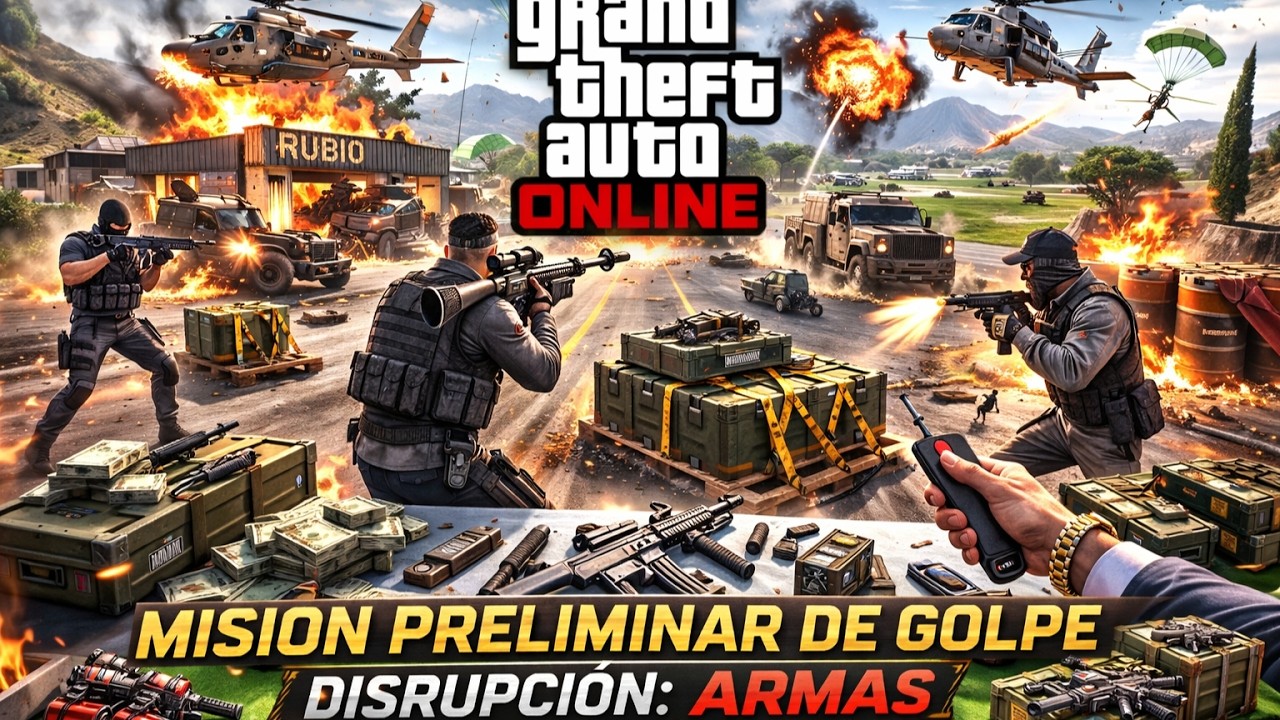 GTA V Online | Misión Preliminar del Golpe – Disrupción: Armas 🔥 Destruimos los Cargamentos de Rubio