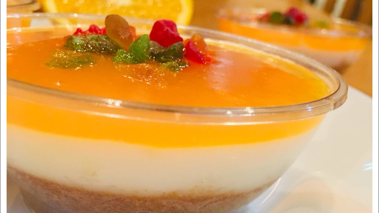 Triple layer Orange pudding|| No oven || No Gelatin/China Grass||