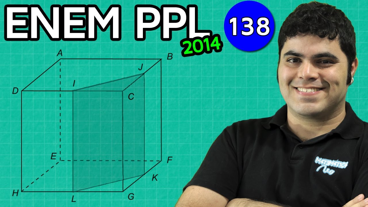 ENEM PPL 2014 Matemática #3 - Planificação do Cubo com Corte Ortogonal (questão bugante)