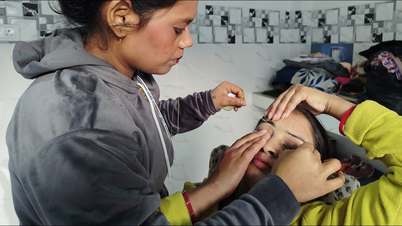 Ghar Baithe Eyebrow Banana Sikhe | Threading Step By Step | Rupa Paridhi vlogs |