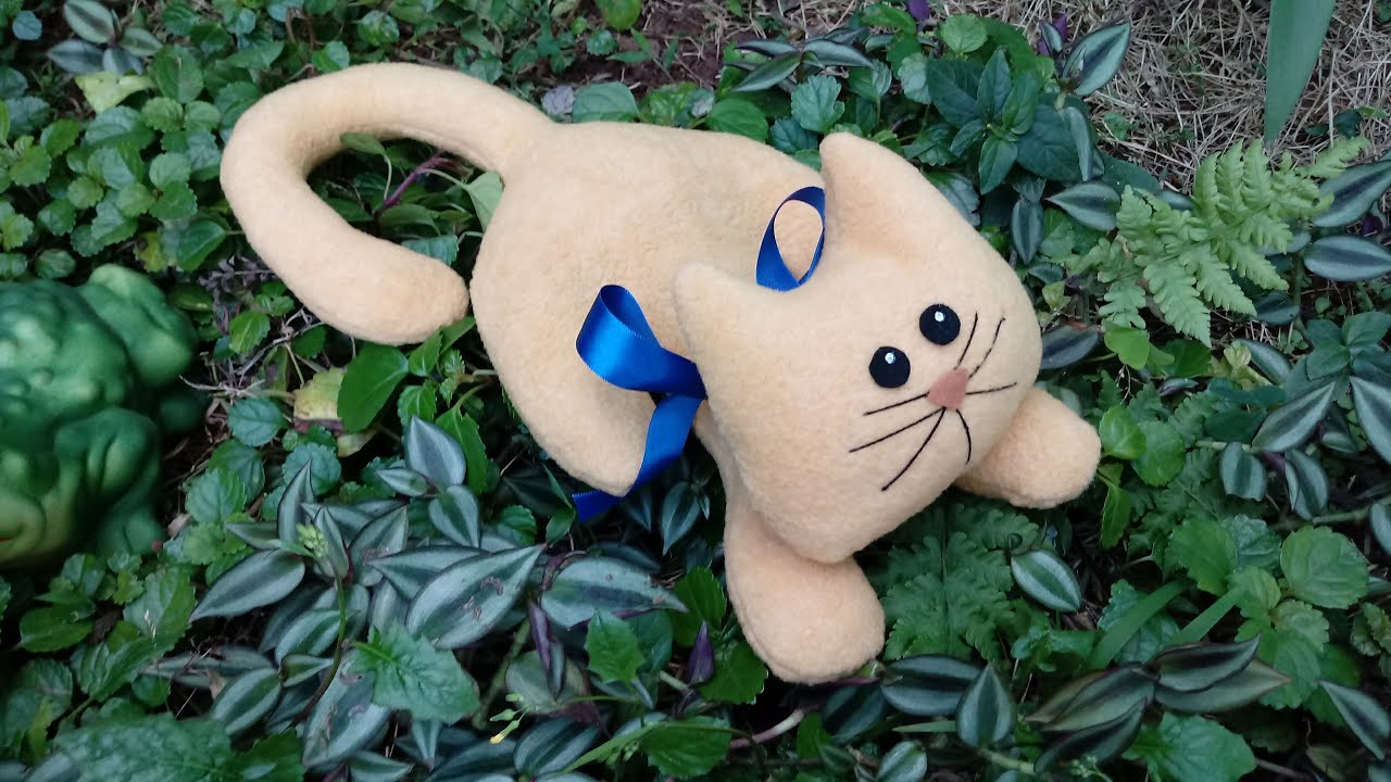 Gato muito fácil! MOLDE GRÁTIS!